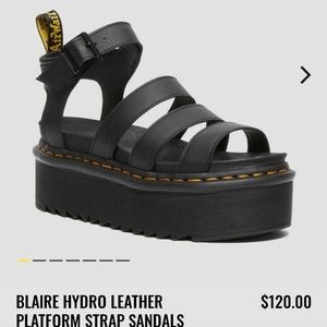 Brand new platform dr martens sandals Blaire hydro leather size 6